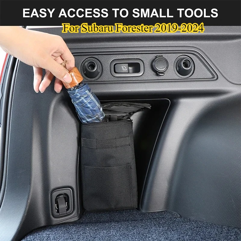 

For Subaru Forester SK 2024 2023 2022 2021 2020 2019 Trunk Organizer Pocket BagTrunk Cubby Storage bag tool Cargo side pocket