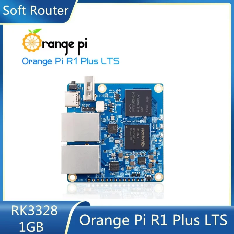 

Orange Pi R1 Plus LTS Rockchip RK3328 1 ГБ Двойные шлюзы Gigabit Ethernet OpenWrt LEDE Плата разработки мягкой маршрутизации Опционально