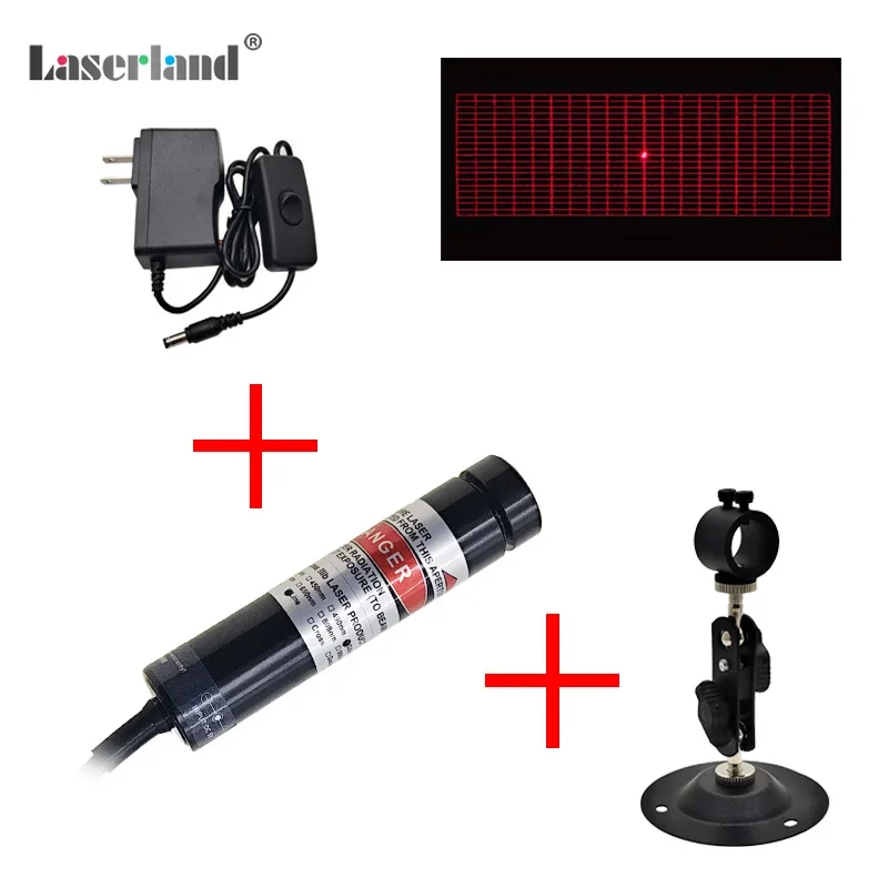 18mm 20*20 Rectangular Grid 650nm Red Laser Module DOE Diffraction Grating