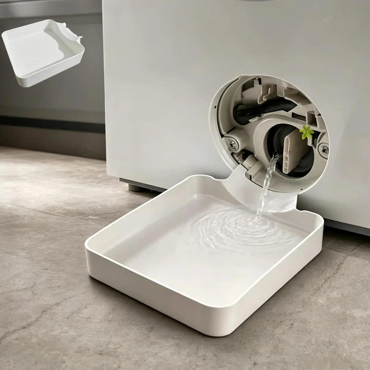 Washing Machine Drainage Tray 3D Printed Drip Funnel Wide Compatibility Cleans Lint Filters for Rental House