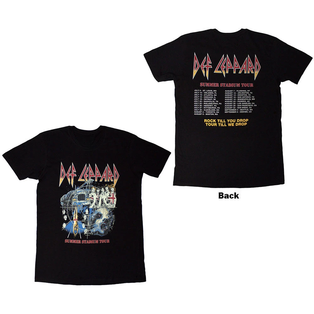 Def Leppard Summer Stadium Tour Band T-Shirt Cotton Graphic Tee Men Women Summer Streetwear