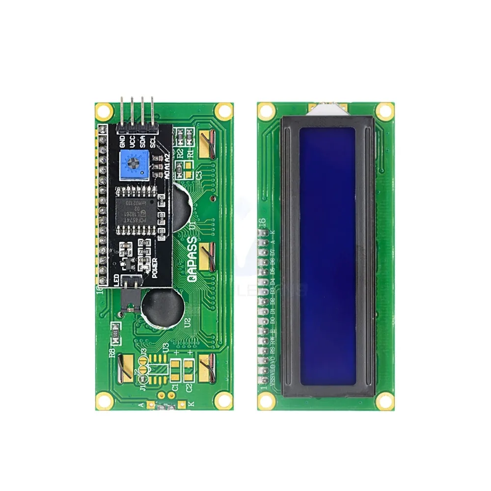 LCD1602 1602 LCD Module Blue/Green Screen 16x2 Character LCD Display with IIC I2C Serial Interface Adapter Module for Arduino