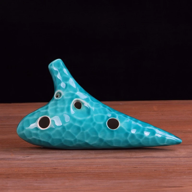 12-holes Ocarina Alto C Key AC Ceramic Ocarina Beginners Practice Professional Ocarinas Sound Healing Orff Musical Instruments