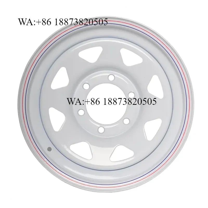 Steel Trailer Wheel Rims 14 15 16 Inch 5 6 Holes Customized Parts 4 Pcs 5x114.3 6x139.7 Bolt Pattern for Trailers