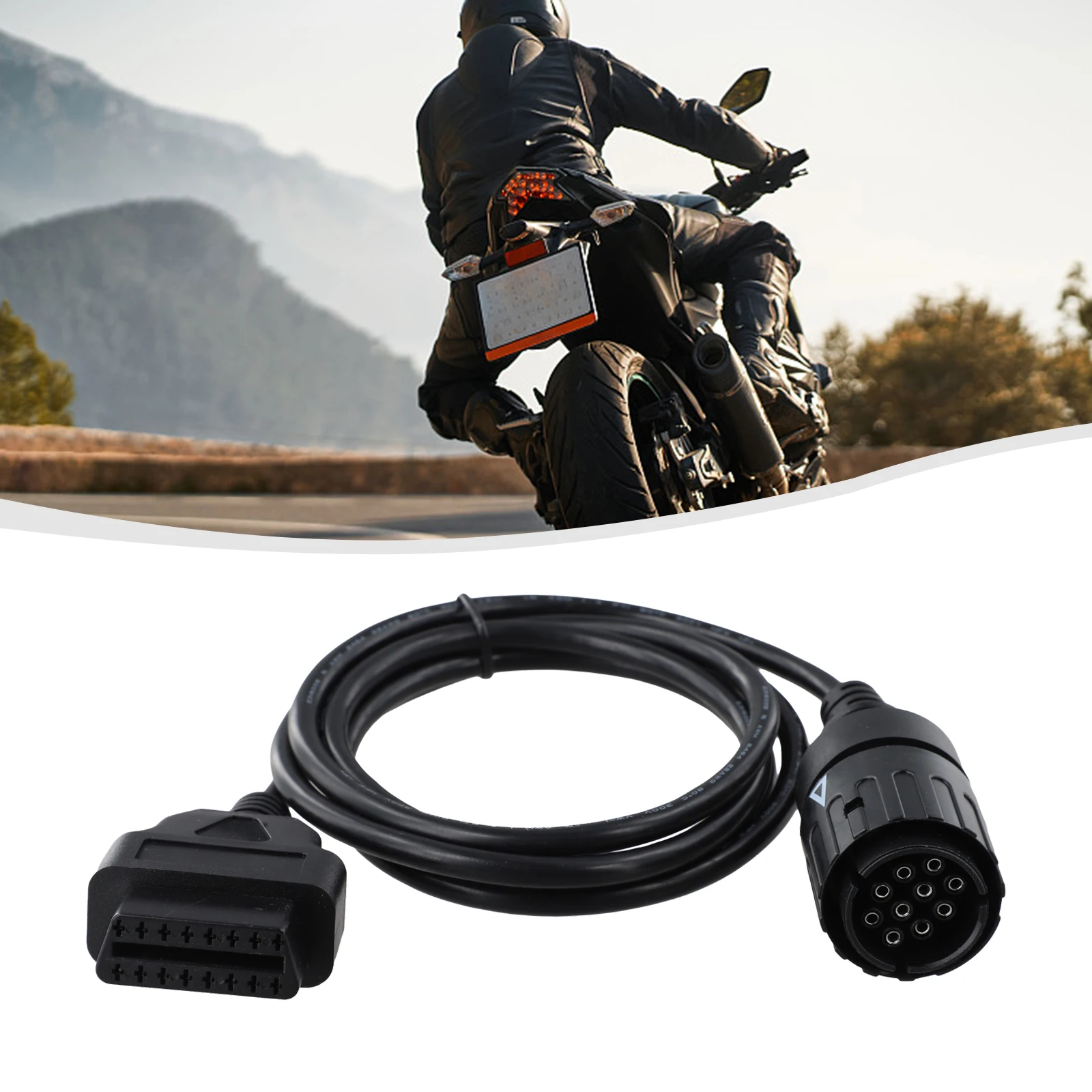 

OBD2 Diagnostic Cable 10 Pin to 16 Pin Compatible with For BMW Motorcycles Supports Multiple Programs 1 5 Meter Length