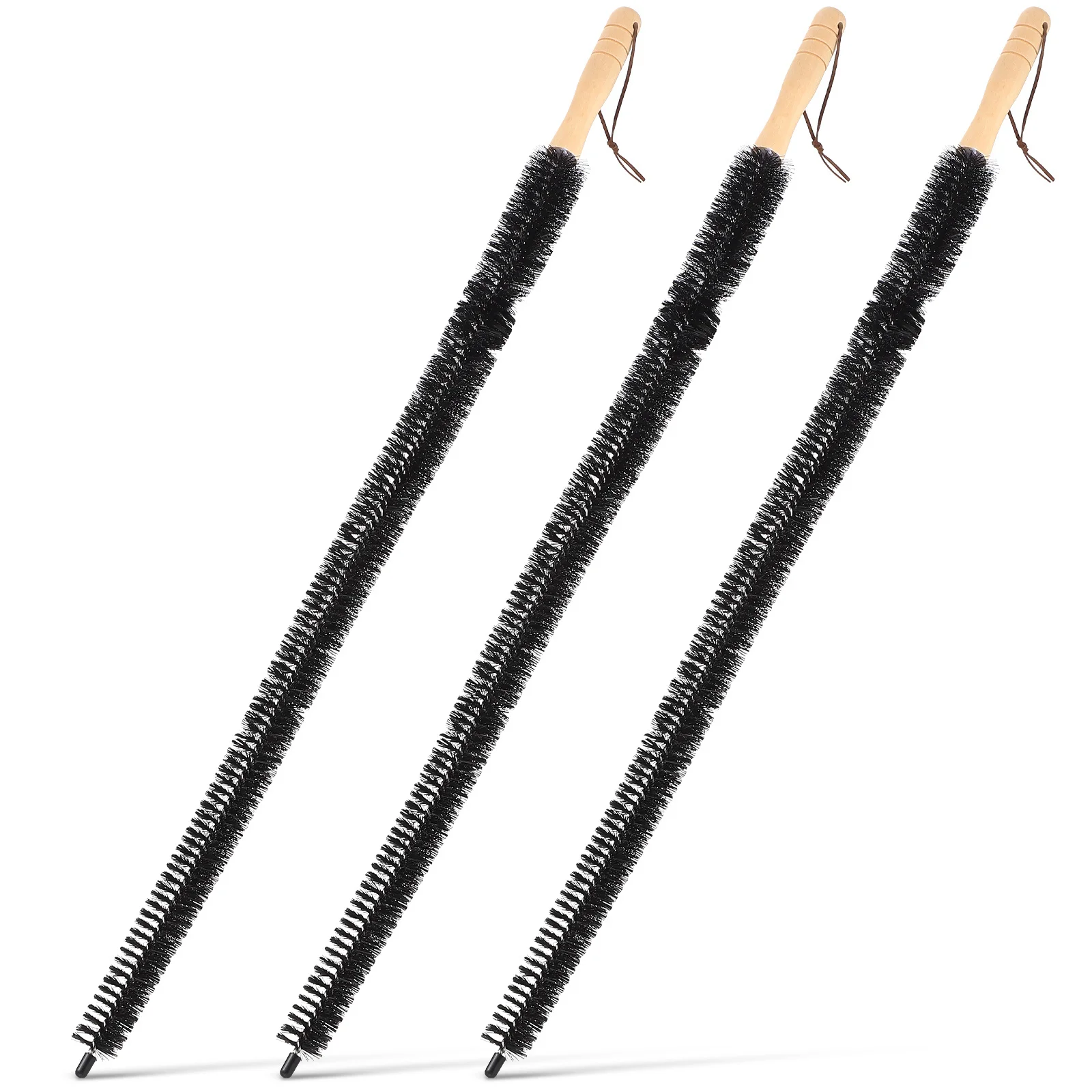 

3 pcs Radiator Cleaner Brush Flexible Long Handle Wood For Dryer Lint Removal Vent Cleaning Tool Thin Duster Home Cleaning