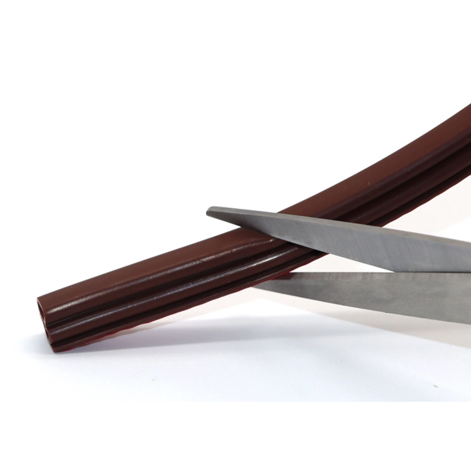 Self Adhesive Weather Stripping for Windows Doors Foam Tape Soundproof Seal Blocker Brown Frame
