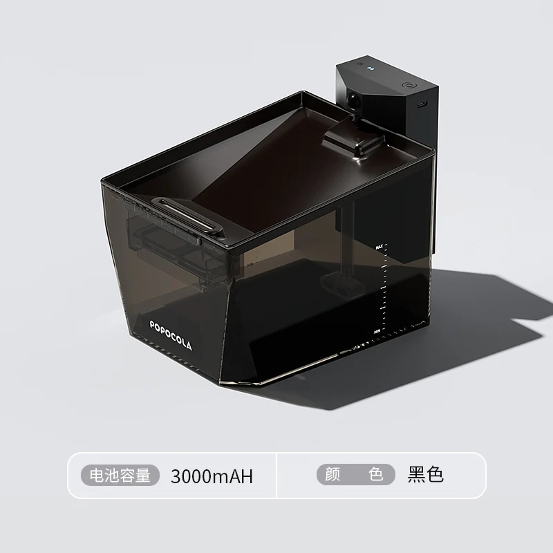 

Диспенсер для воды для кошек, автоматический поток циркуляции, интеллектуальный диспенсер для воды с беспроводным отключением, питьевая вода с черной чашей