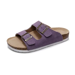 Women sandals Double Buckle Straps Open Toe Flat Shoes Casual Summer Outdoor Slide Sandals