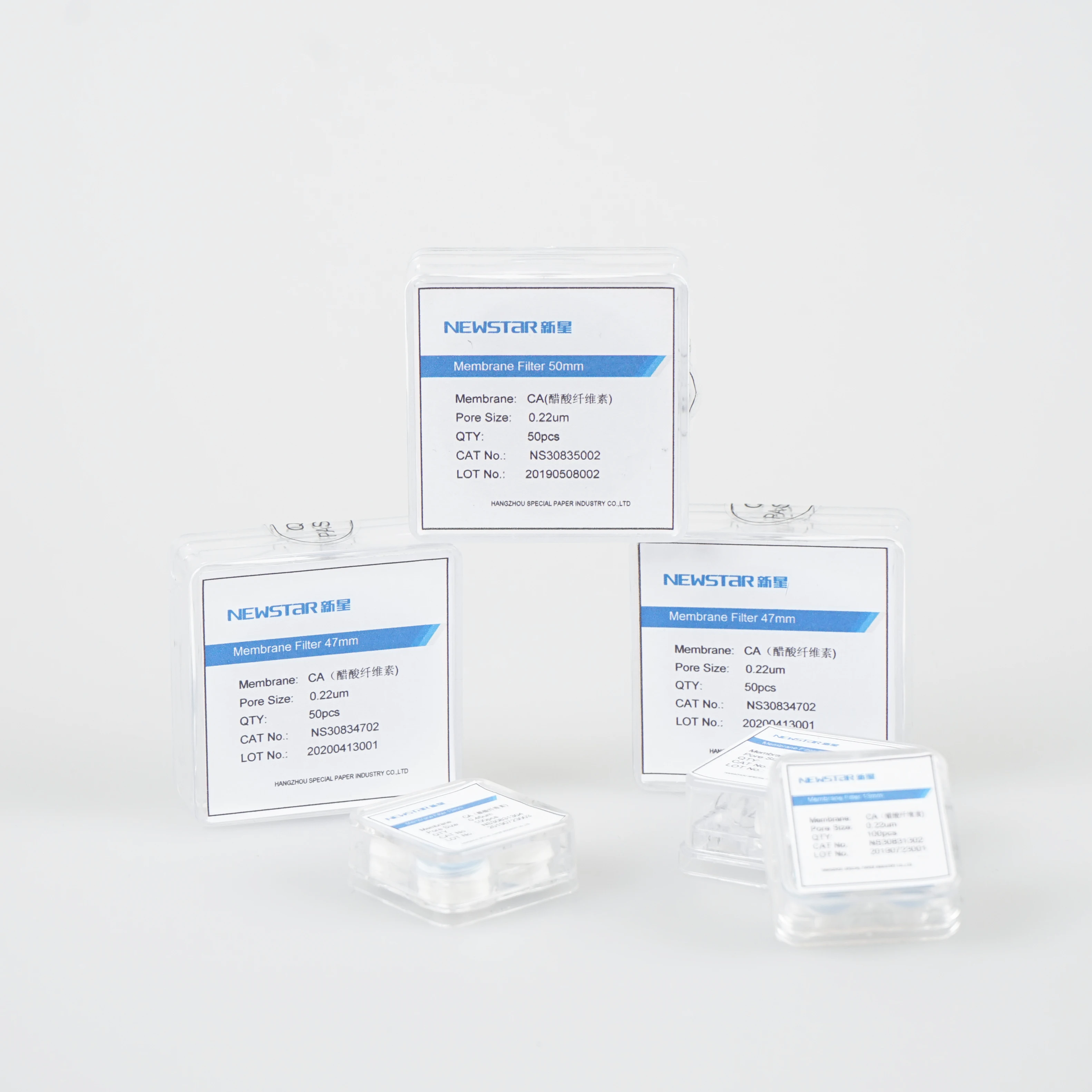 CA(Cellulose Acetate) Membrane Filter 0.22um 0.45um 13mm 25mm 47mm Suitable for Biological and Clinical Analysis Lab Filtration