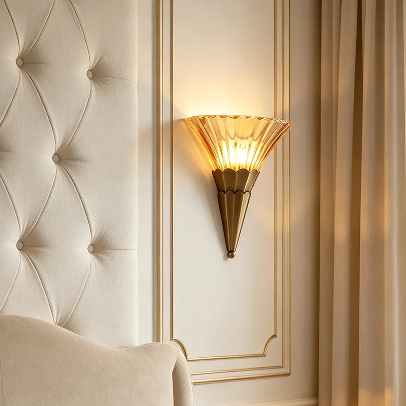 French retro wall lamp living room antique decorative lamp villa stairs bedroom