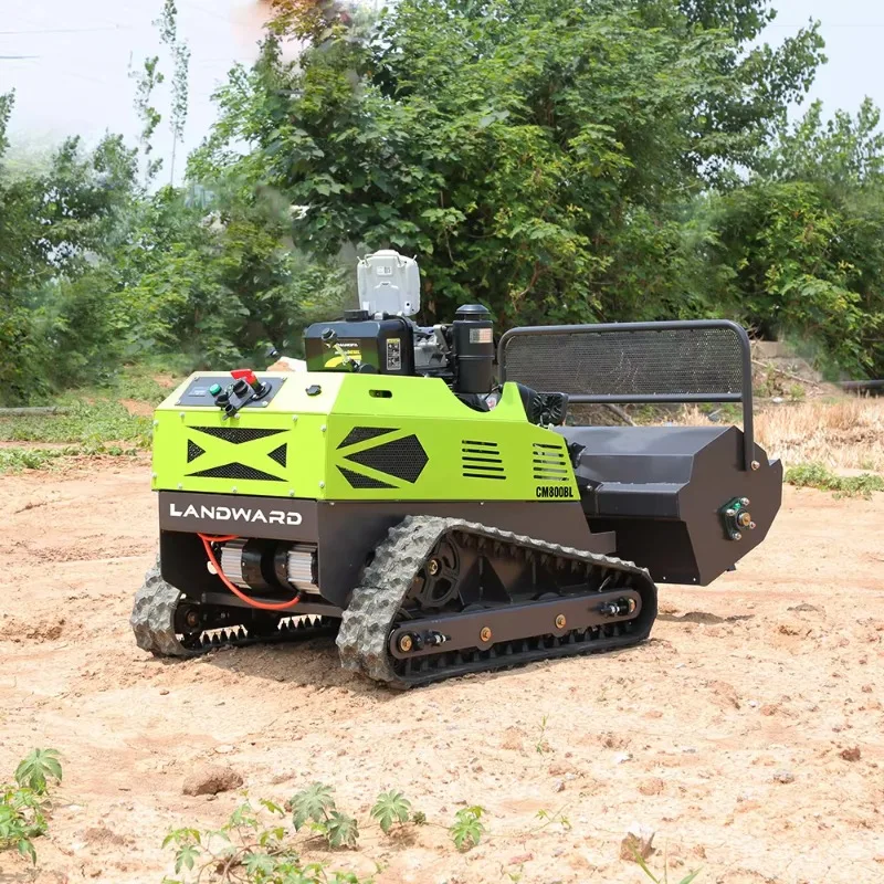 EURO 5 Self-Propelled Lawn Mower Garden Slope Remote Control  Lawn Mower Automatic Zero Turn Weed Mowing Machine for Sale