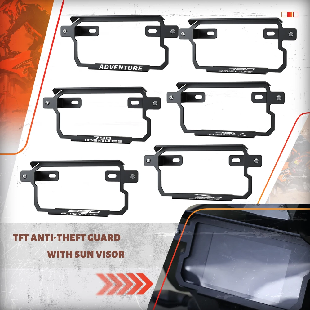 

Для 790 ADV/S/R 790 Adventure 890 ADV/R DUKE 390 RC390 аксессуары для мотоциклов TFT защита от кражи с солнцезащитным козырьком 2019-2023