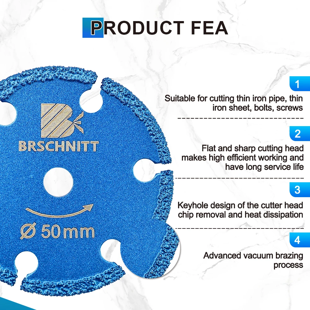 BRSCHNITT Eisen-Trennscheibe, Mini-Sägeblatt zum Schneiden von Eisen mit rundem Schaft, Trennscheiben für Metallschnittplatten – Detail 4
