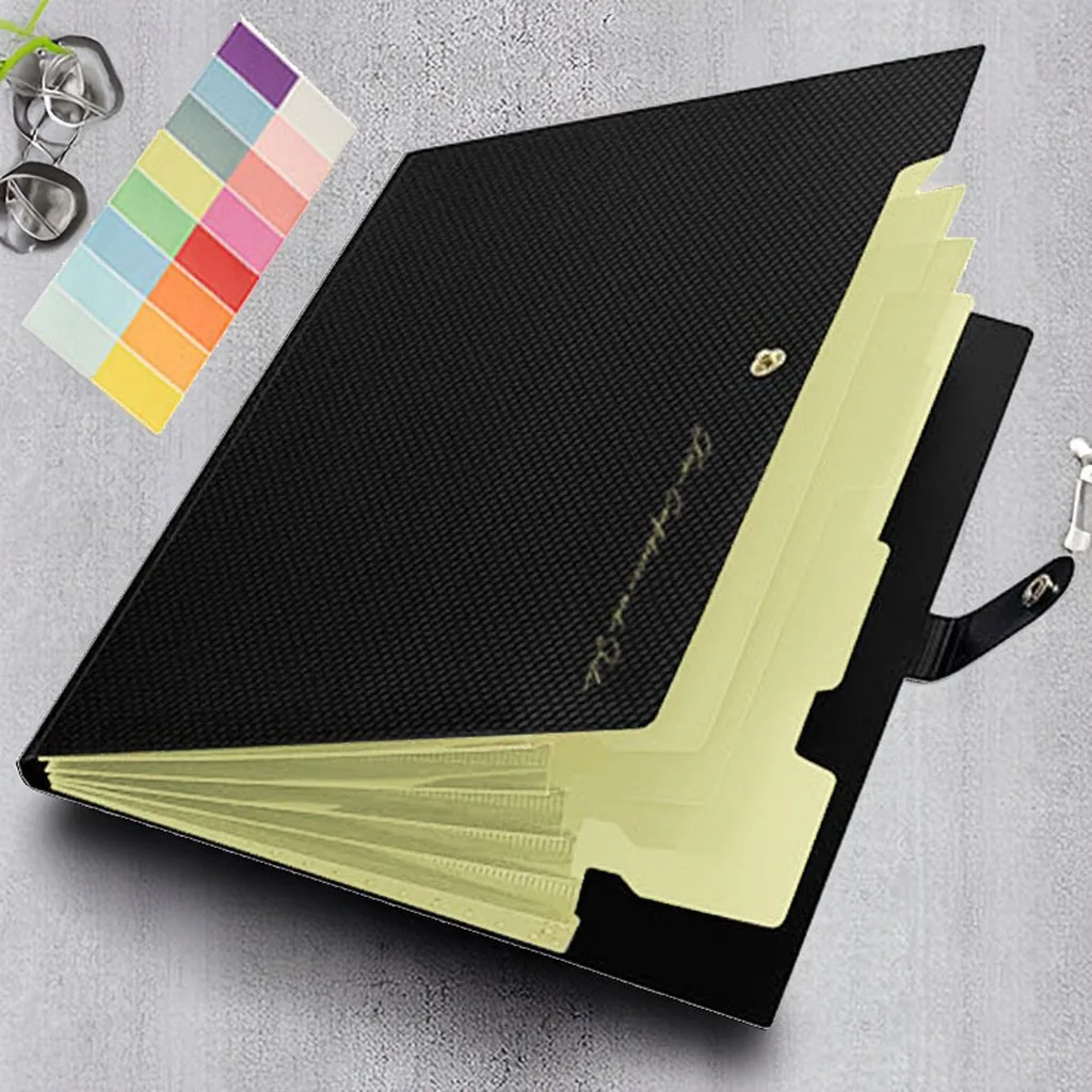 

A4 Expanding File Folder, 8 Pocket Accordion Document Organizer, Waterproof Pp Filing Folder For Office School Document Storage