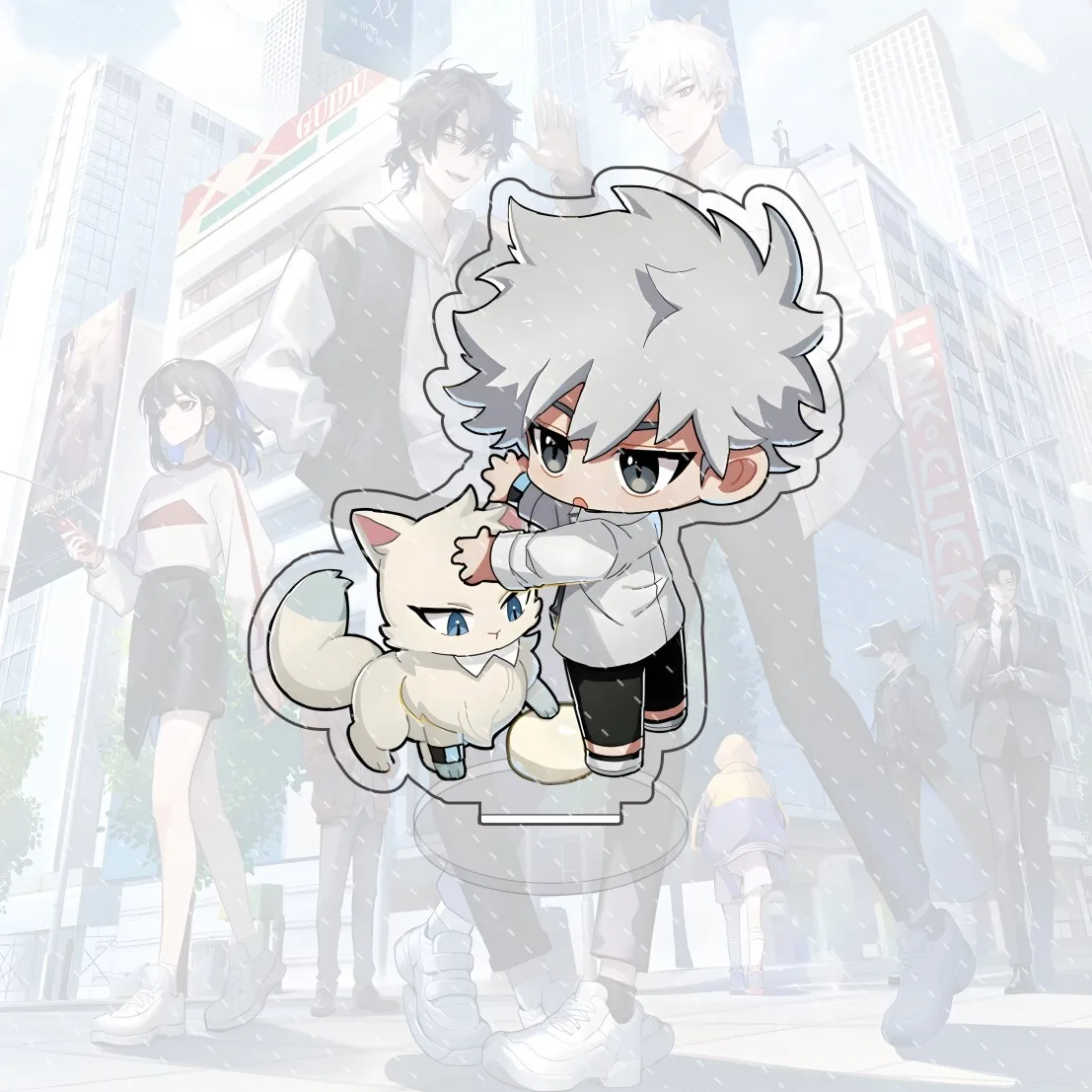 أنيمي لينك انقر 10 سنتيمتر الاكريليك Q نسخة شخصية تشارلز لوكاس جو الدائمة نموذج لطيف سطح المكتب الديكور جمع هدية #5