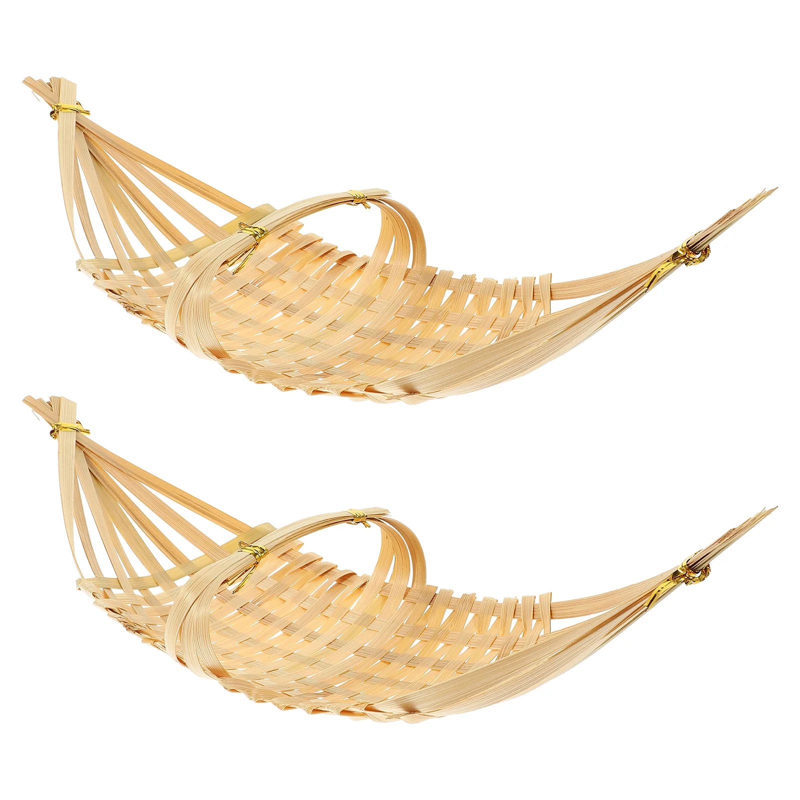 2 قطعة سلال الطعام المنسوجة الخيزران اليدوية وجبة خفيفة كعكة الفاكهة لوحة متعددة الأغراض السوشي عرض المنزل فندق التخزين الزخرفية