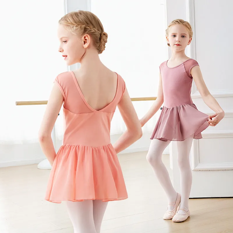 Crianças meninas algodão ginástica collant ballet vestido crianças sem mangas collant dança tutu dancewear bailarina roupa de banho para meninas