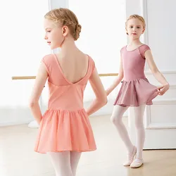 Kids Girls Cotton Gymnastics Leotard Ballet Dress Kids Sleeveless Dance Leotard Tutu Dancewear Ballerina Swimwear  for Girls