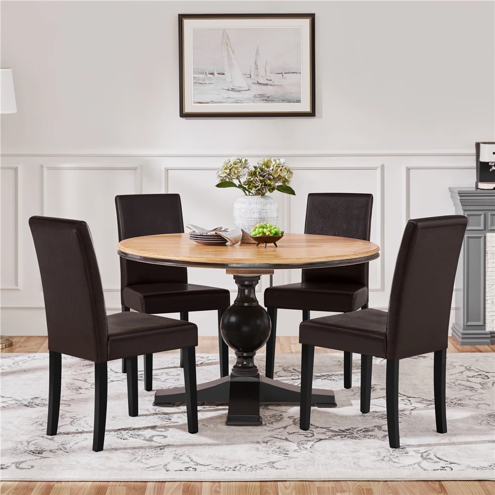 Dining Chair, Set Of 4, Brown