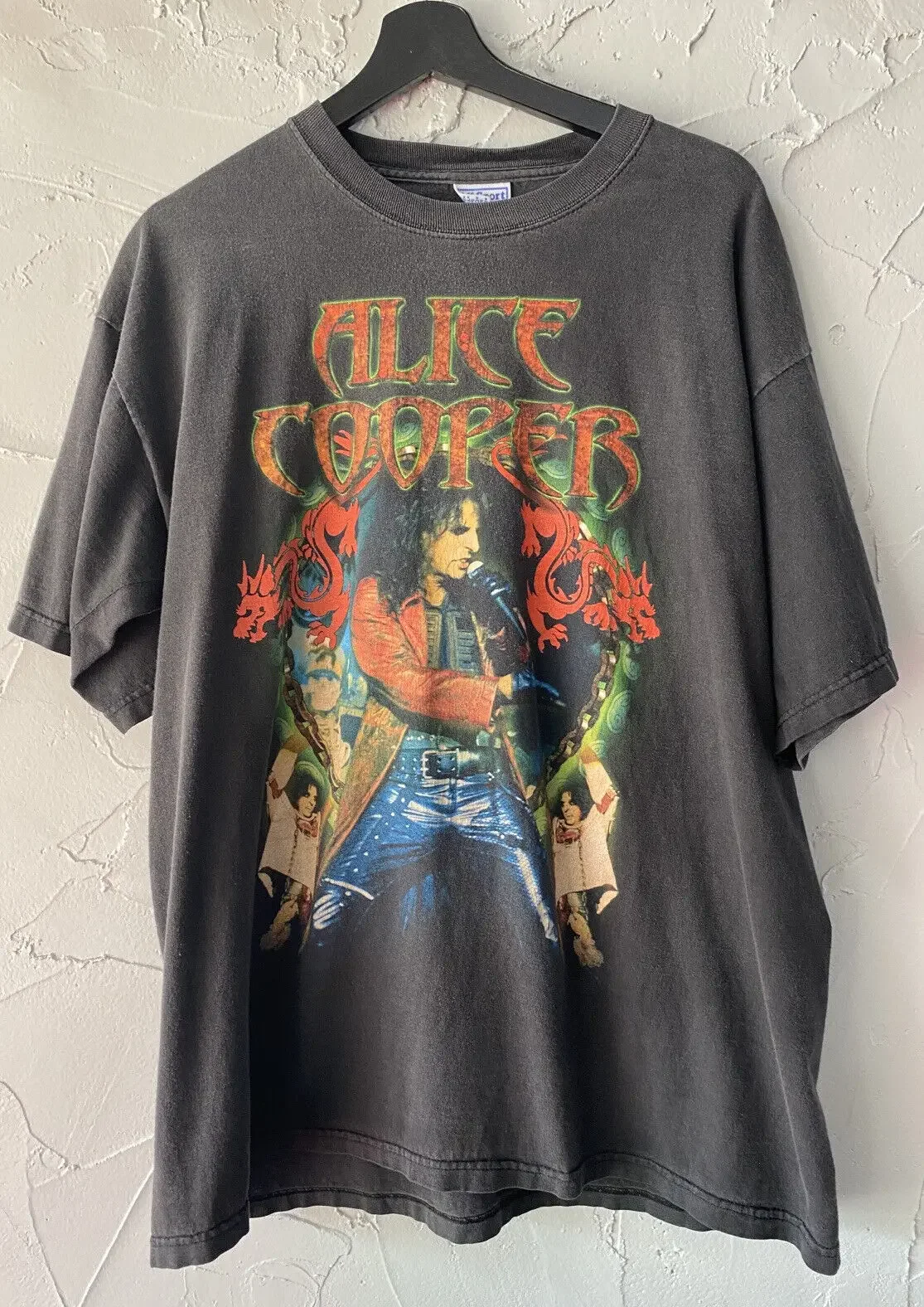 Alice Cooper Band T-Shirt Tour 2002 Descent Dragontown Vintage Men’s Size XL