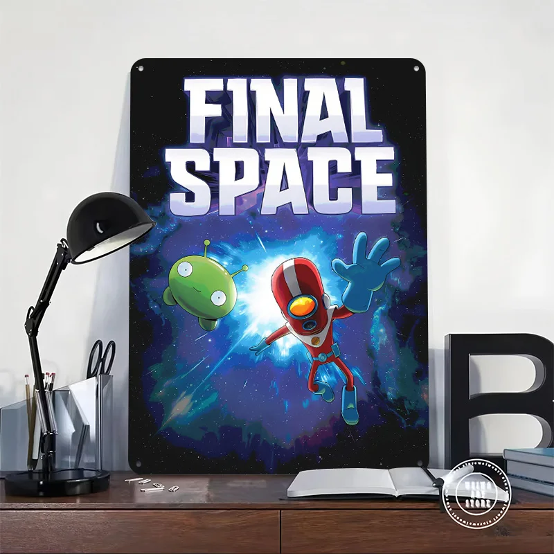 Final Space Cartoon Metal Poster Perfect Gift for Fans Lovers Customized Wall Art Metal Sign for Wand Deko Room Ornaments Decor