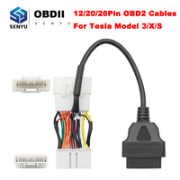 26pin to 26/16pin For Tesla OBD2 Connector Adapter OBD 20Pin For Tesla OBD 2 OBD2 Car Diagnostic Auto Tool Car Extension Cable