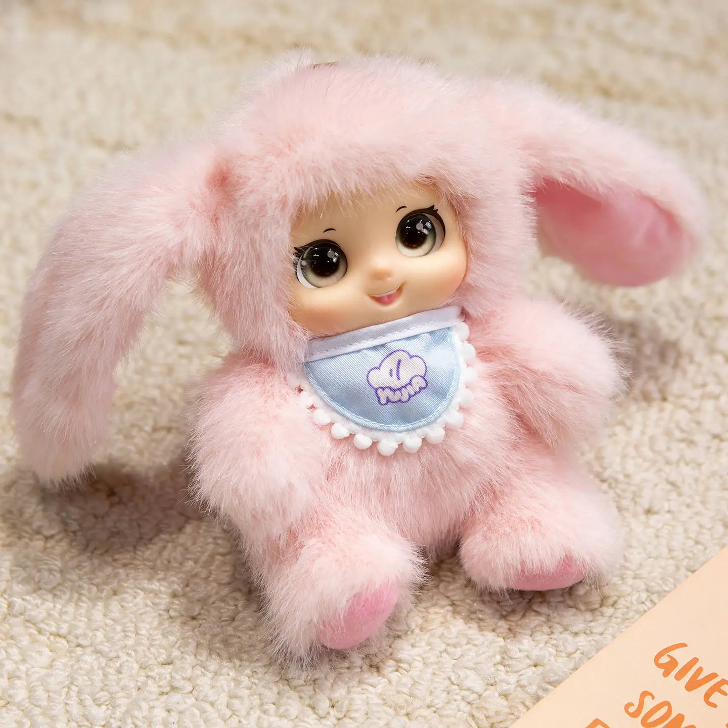 18 سنتيمتر Kawaii لطيف الحيوانات الفينيل الوجه ألعاب من القطيفة ألعاب حيوانات قلادة أرنب الدب الأغنام هدية لعشاق الحيوانات الاطفال شنق حقيبة