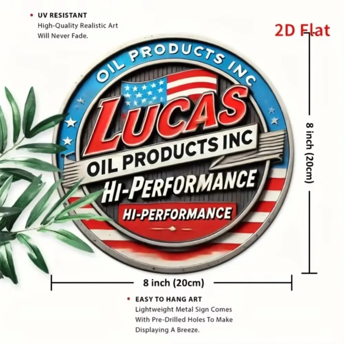 لافتة LucasOil القوية مع تصميم Kexle: مصممة للمرآب وورش العمل التلقائية، سهلة التعليق، ديكور مثالي وهدية للمنزل والمكتب