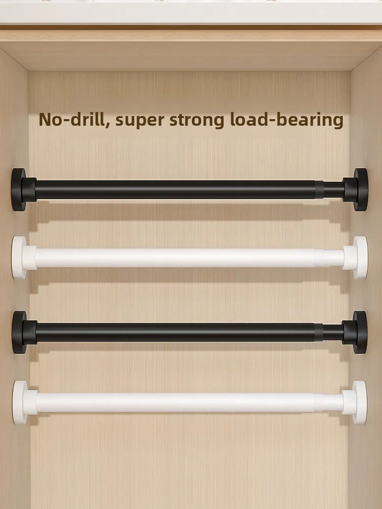 

Expandable Clothes Drng Rod Dormi Closet Hanging Rod Punch-Free Support Rod Multi-Functional Clothing Storage Ra