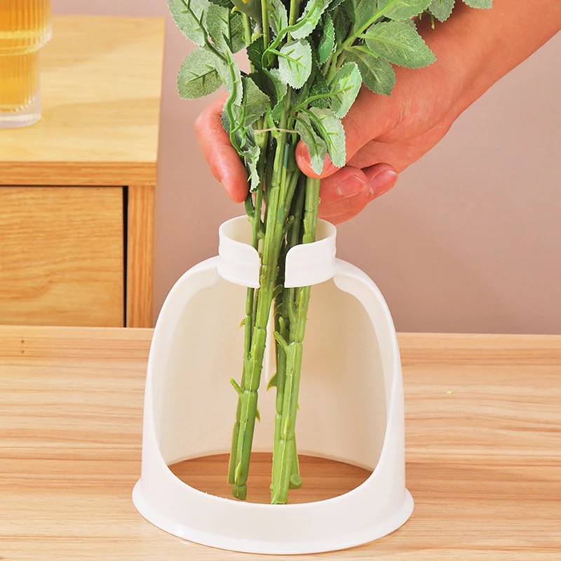 결혼식을위한 1 Pcs 꽃다발 하단 웨딩 장식 홀더 DIY 신부 플라스틱 포장 꽃 스탠드