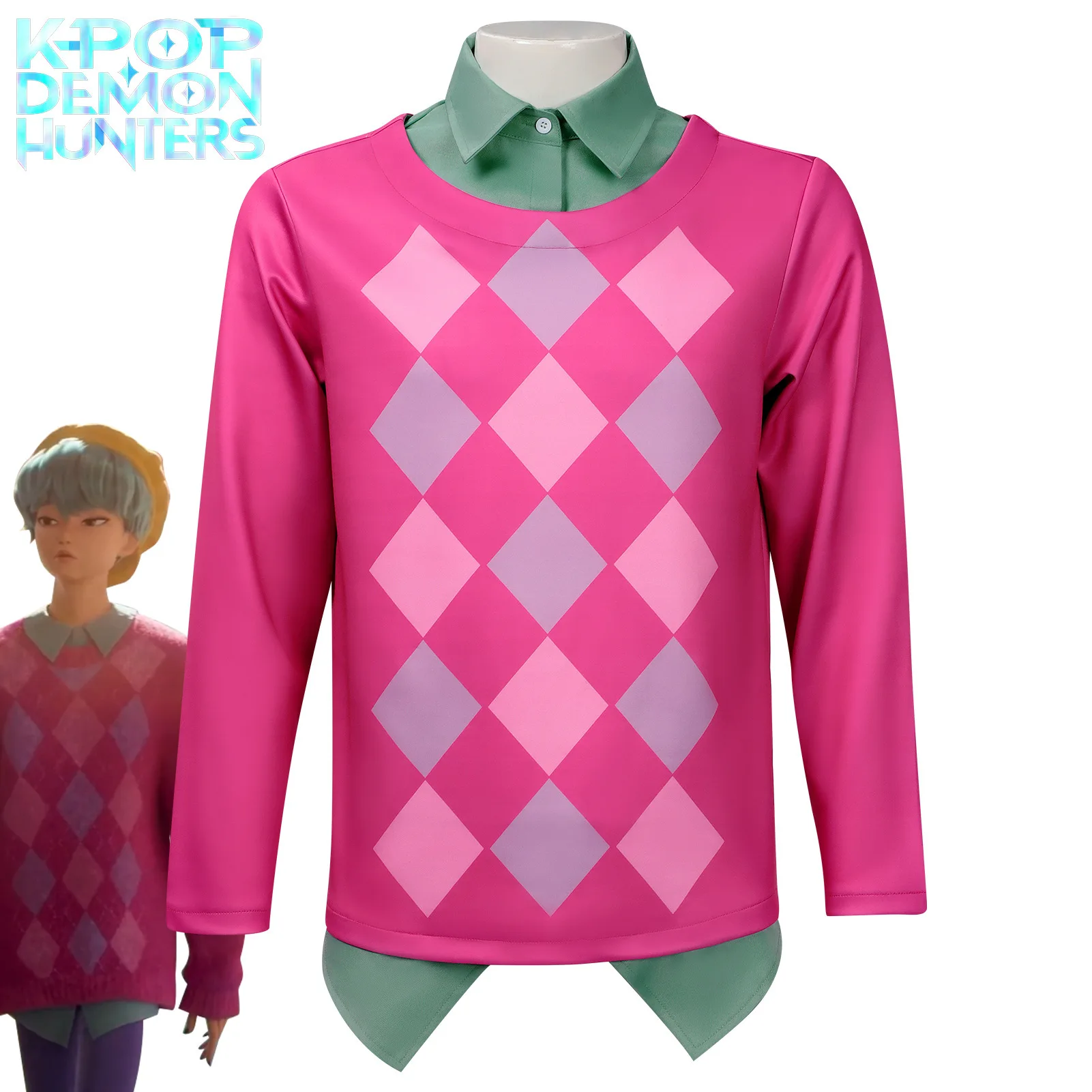 New Style Kpop Demon Hunters Cosplay Costume Shirt Full Set Of Clothing Cosplay Costume Shaka Boy Romance Baby Abby Jinu Mystery