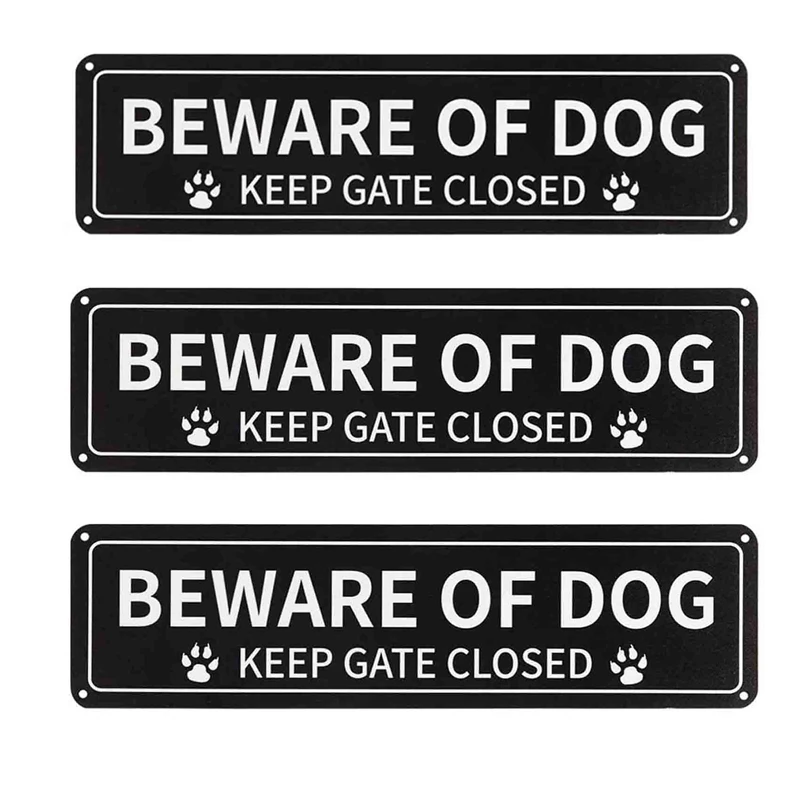 

2 Pack Beware Of Dog Sign, 12X3 Inch Rust Free .040 Aluminum Metal Sign, Reflective, Fade Resistant, UV Protected Easy Install