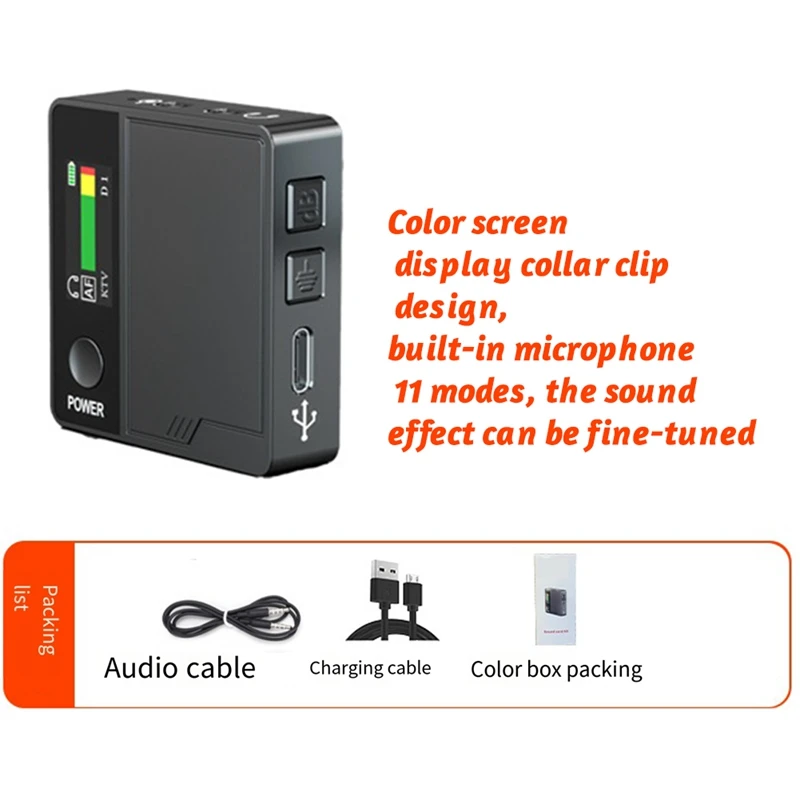 A9 Live Sound Card Voice Changer 11 Sound Effects KTV Mode Male Voice To Female Voice Easy Install For Ios Android Easy Install