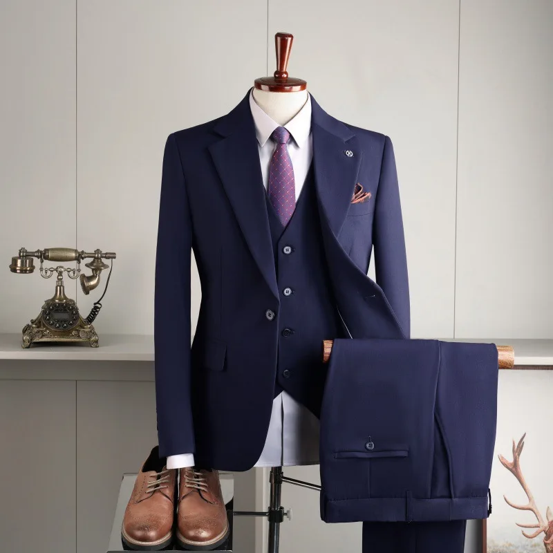 Europe and The United States Suit Men's Suit Slim Business Casual Dress Teacher Career Interview Small Suit.