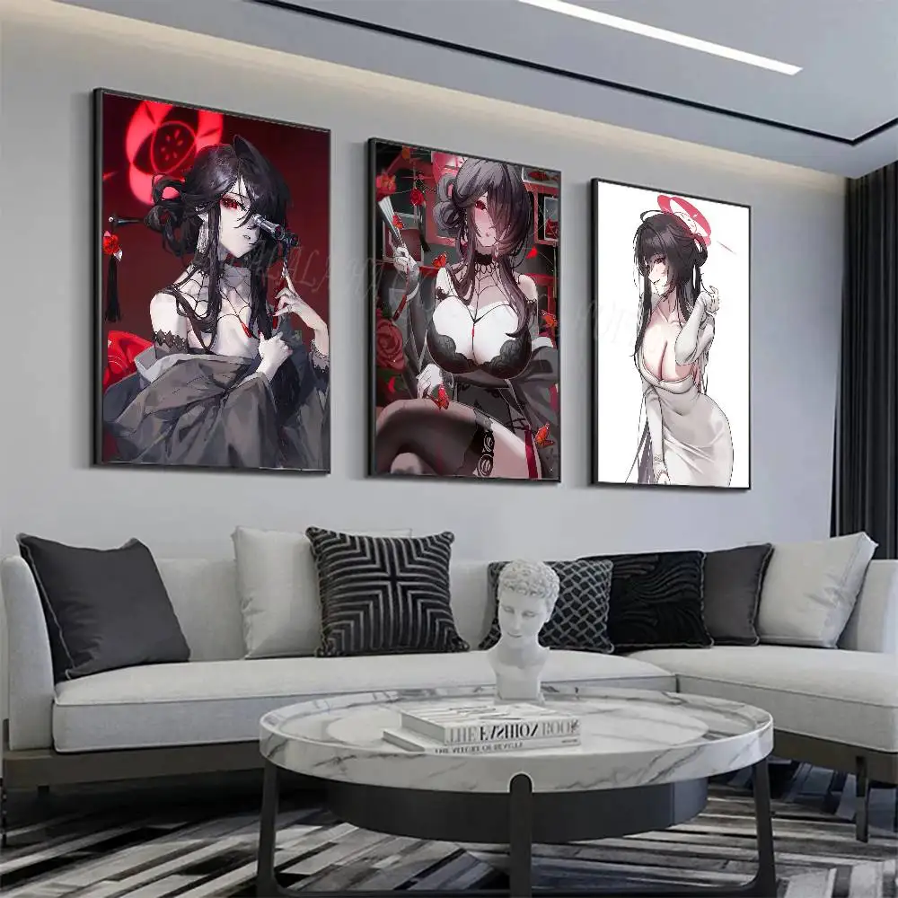 Kokuriko Anime Blue Archive Posters Living Room Bar Cafe Quality Canvas Vintage Style Comics Painting Art Home Wall Decor Pictur