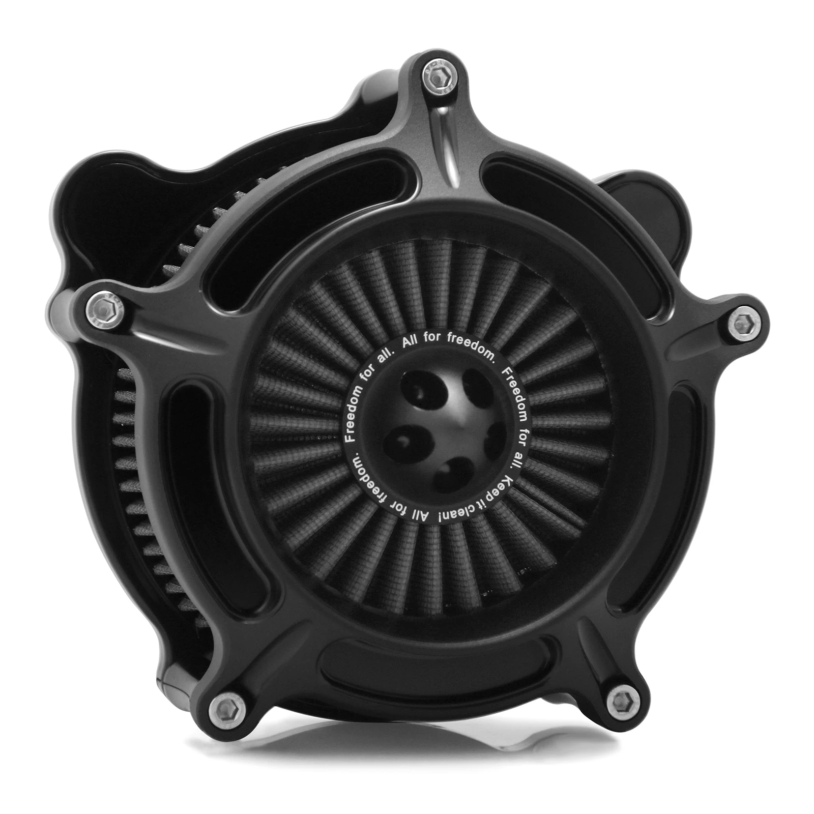 Black Turbine Air Cleaner intake filter For Harley Touring Softail Dyna Sportster 1200 883 Forty Eight Motorcycle