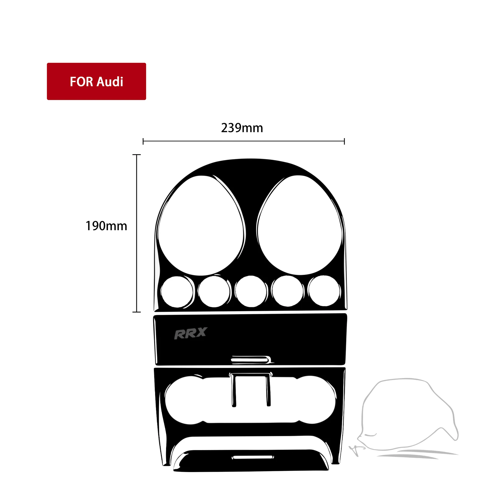 For Audi TT MK1 8N 2001-2006 Piano Black Centre air vents radio CD air conditioning panel Car inside Trim Accessories Sticker