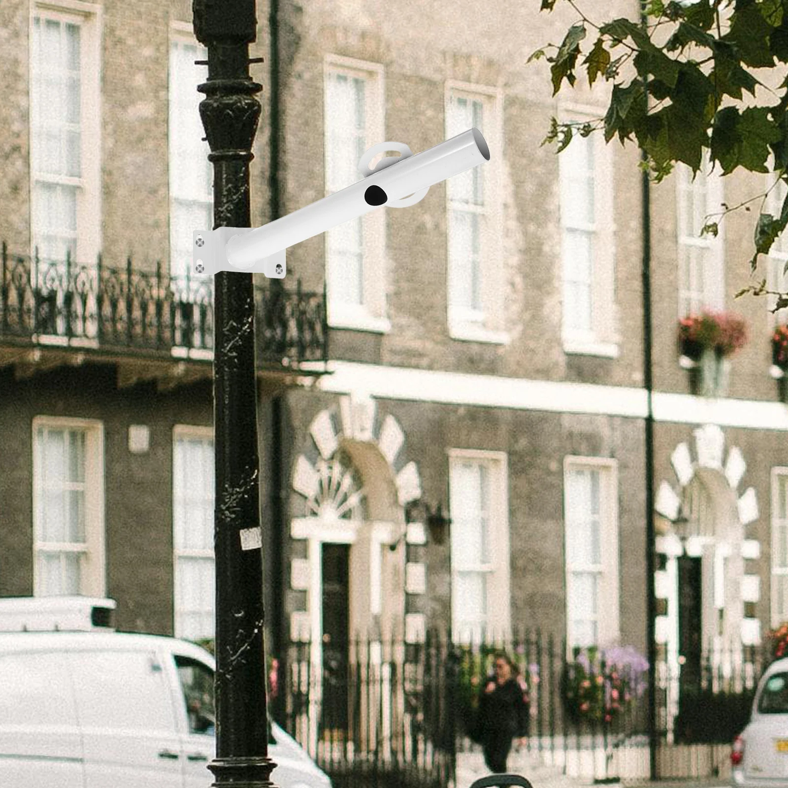 

1Set Solar Street Lamp Pole Bracket Metal Mount Arm Bracket Solar Light Pole Support for Outdoor Parking Flood Light