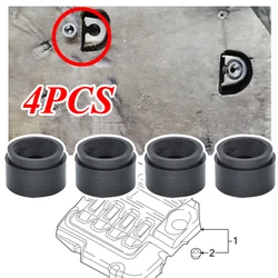 4PC Engine Rubber Mounting Bush For Porsche Cayenne VW Golf Volvo Protective Under Guard Plate Clip Grommet Support Bungs Black