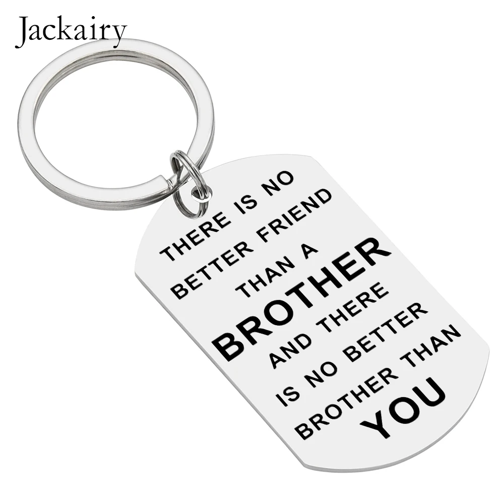 Birthday Keychain Gifts for Brother No Better Brother Than You Friendship Keyring for Man Best Big Brother Chrismas Gifts images - 6