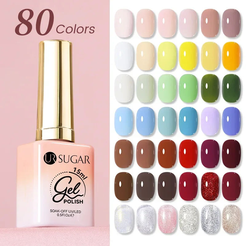 15ml Nail Gel Jelly Milky White Translucent Color Gel Polish Semi Permanent UV Gel Nail Art Soak Off Varnish Latest Fashion