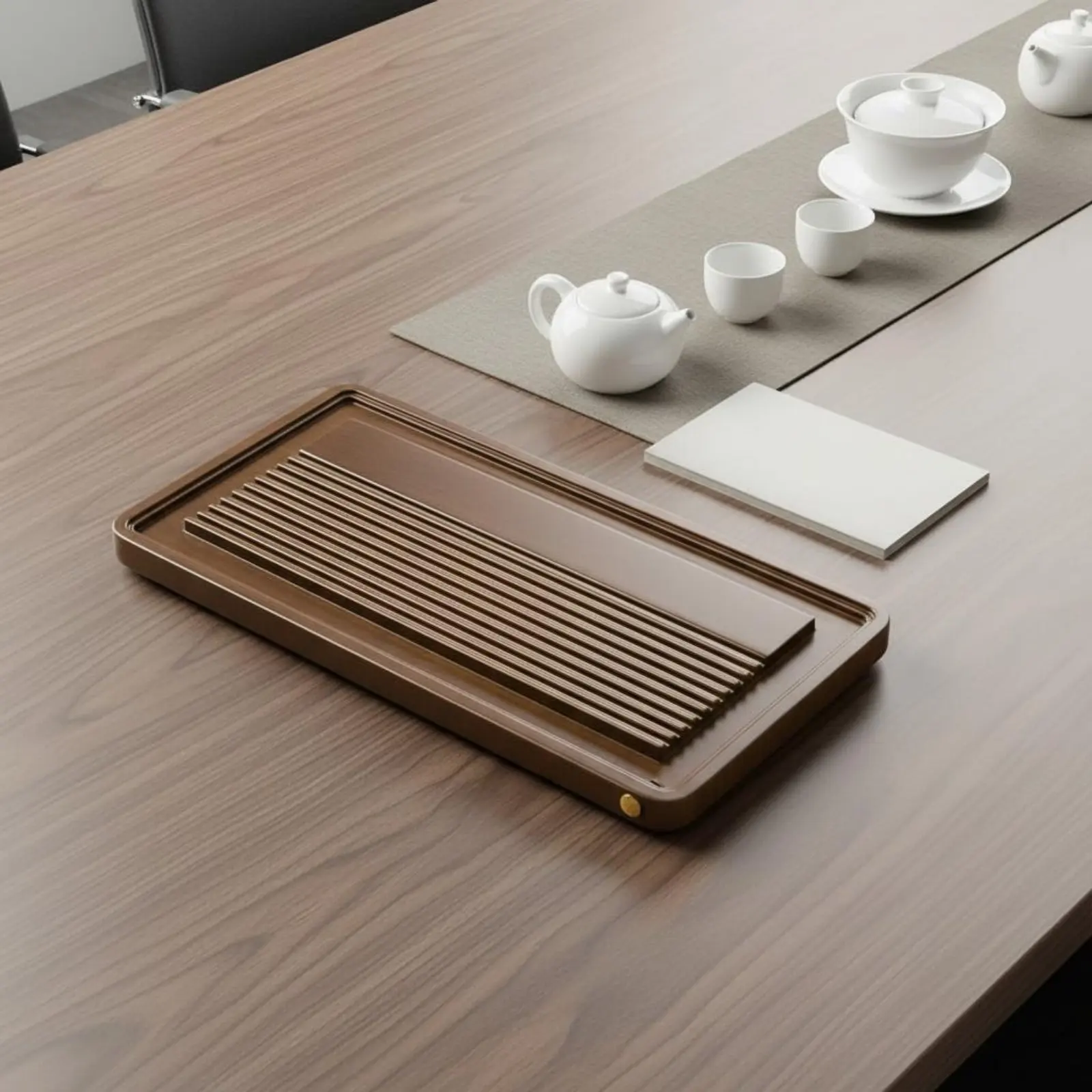 

Wooden Drainage &beverage Board Elegant Design Gongfu &beverage Tray for Home, Office