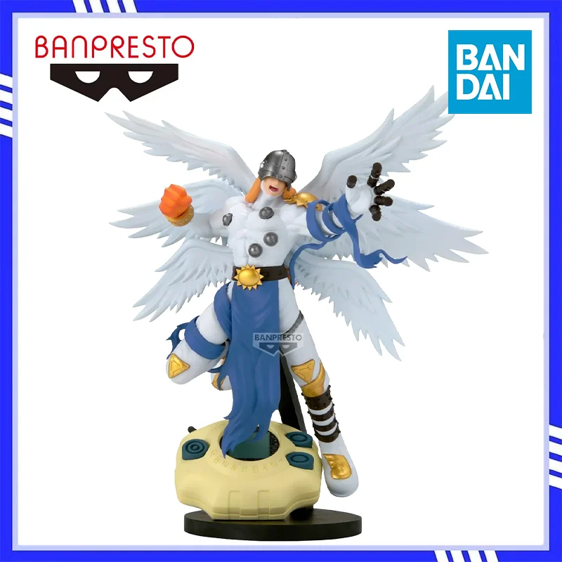Original Bandai Model Banpresto Digimon Adventure 22cm Angemon 10cm Patamon Figure Anime PVC Figurine Collection Toys Gifts