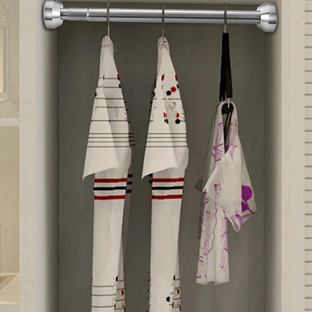 

Telescopic Curtain Rod Punch-Free Multipurpose Door Shower Clothes Drying Rod Stainless Steel Extendable Rail Bar Home Supply