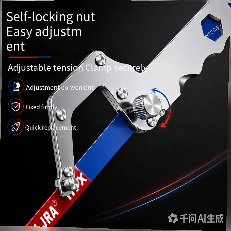 Picture 5: Flexible Heavy Duty Mini Hacksaws Aluminum Frame Compact Hack Metal Cutter Bi-Metal HSS Blade Hand Saw Woodworking Tools