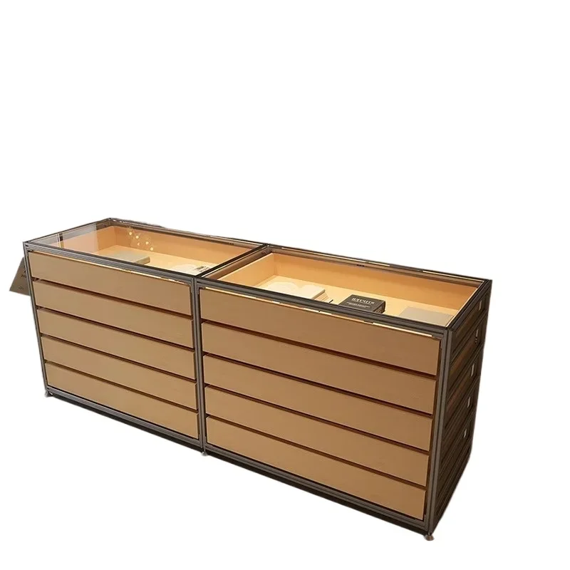 Birch ocean plate aluminum profile storage multi-layer container display cabinet