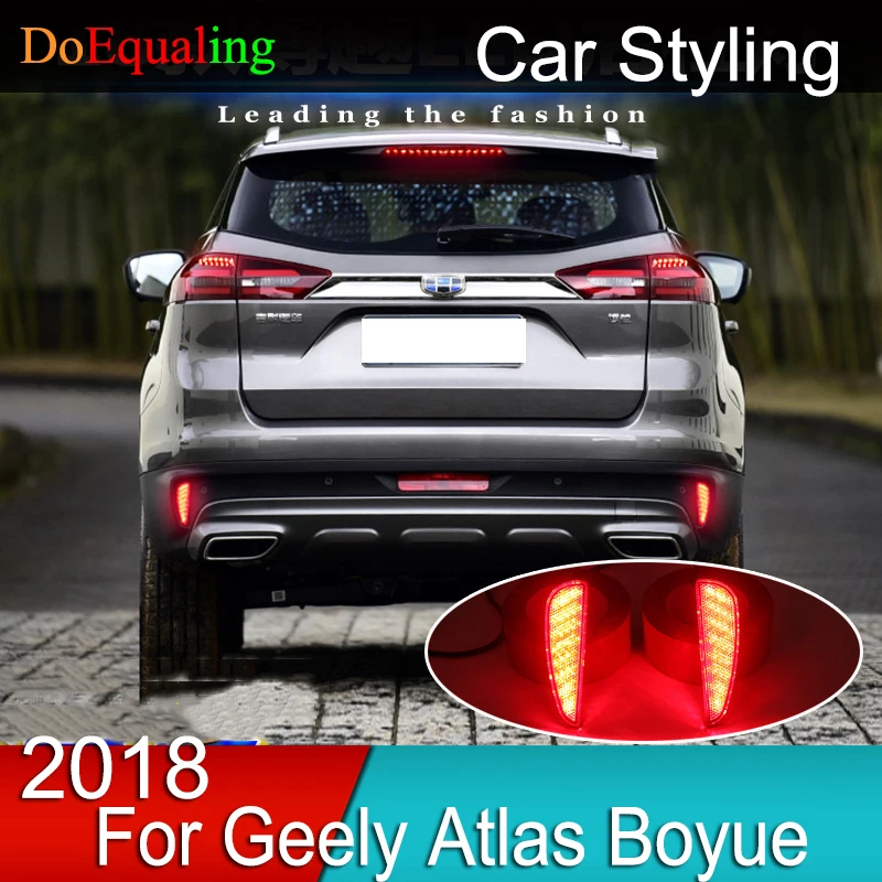 For  for Geely Atlas Boyue 2018 Modified Rear Bumper Light Brake Dedicated LED Tail Flow Turn Signal Navigation Light Parts