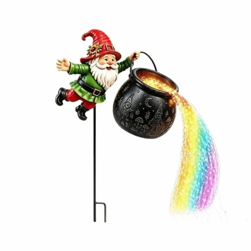 LED Christmas Cauldron Garden Light Ground Insert Funny Christmas Decorations Lamp Creative Flowing String Watering Can Lantern