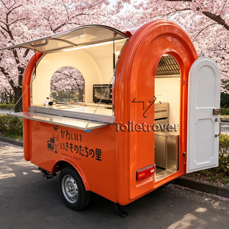 

Flash Sale Chocolate Backery Food Trailer Cart with Sink Outdoor Mobile Remolques Food Trucks